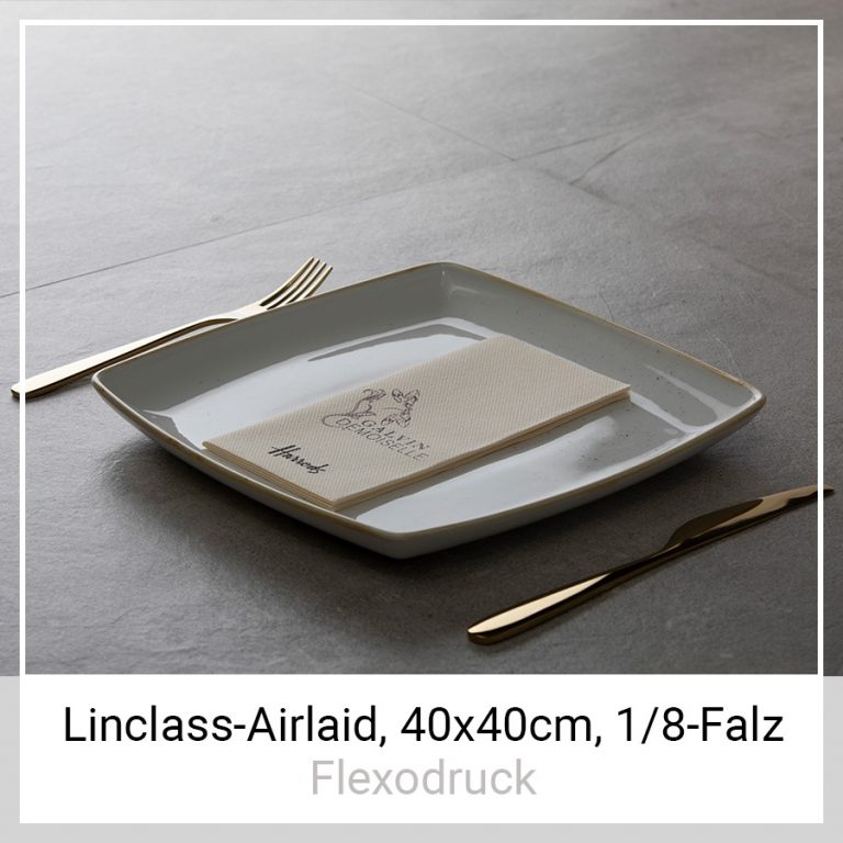 Servietten bedrucken: Linclass-Airlaid mit Flexodruck