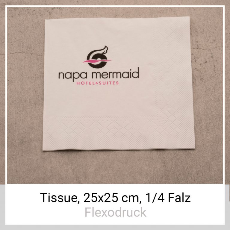 Cocktail-Servietten bedrucken: Tissue mit Flexodruck